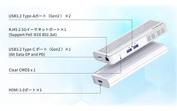 MINISFORUM S100-WLP ホワイト ミニPC Amazon.co.jp: MINISFORUM S100-WLP スマホより小さいミニPC
